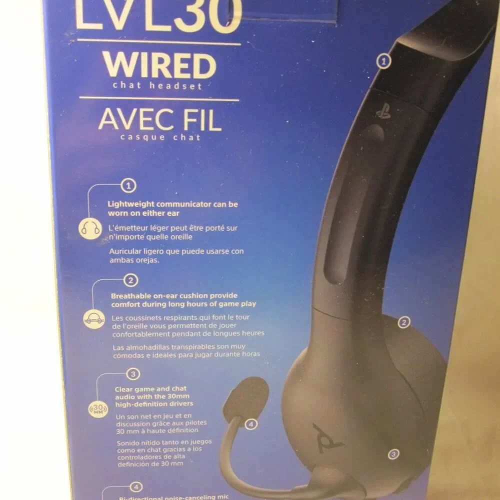 2020 Playstation 4 / PS4 PDP Gaming Wired Chat Headset, model LVL30- brand new